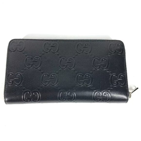 GUCCI 625563 GG embossed Travel case Organizer Zip Around Long Wallet - Picture 1 of 14